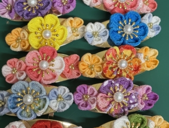 つまみ細工　ポニーフック（haircuff）