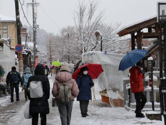 冬～朝市の雪景色～